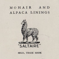 B1-332: Alpaca logo from Salts (Saltaire) Ltd Brochure