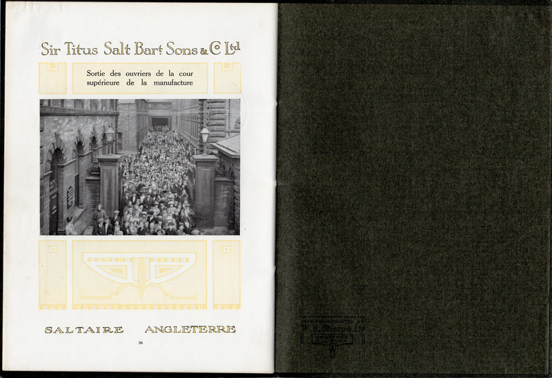 2018.55: Sir Titus Salt Bart. Sons and Co Limited: Page 30 and inside back cover. Image credit: Saltaire Collection