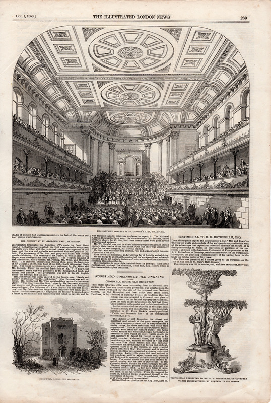 B1-447a-c: concert at St Georges Hall: Page 289. Digital image credit: Saltaire Collection