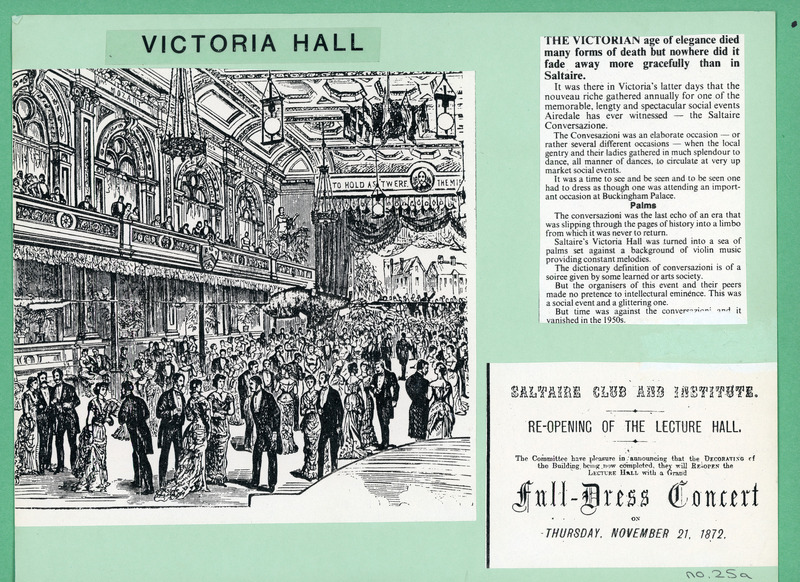 D1-098: Re-opening of the Lecture Hall. Image credit: Saltaire Collection