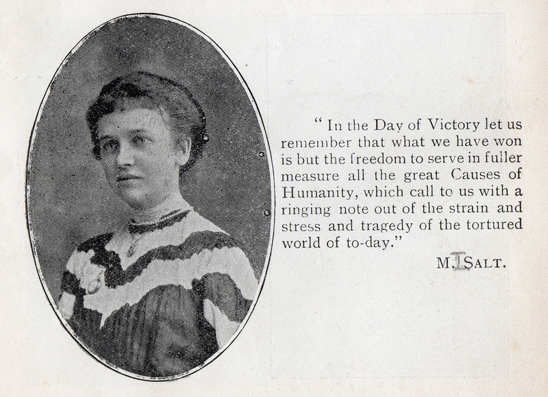 2018.9.3.3.5: The Liberal Women's Review: Excerpt from page 24 showing Isabel Salt. Digital image credit: Saltaire Collection