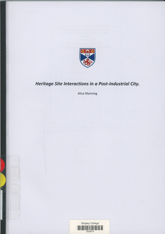 2025.42: Heritage site interactions in a post industrial city: Front cover. Digital image credit: Saltaire Collection