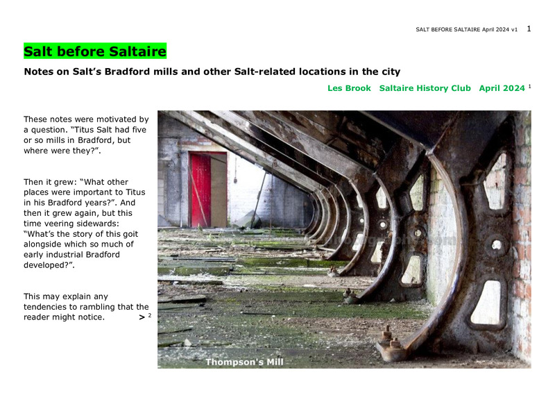 2024.33: Salt before Saltaire. Digital version credit: Saltaire Collection