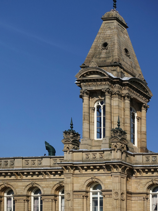 2025.68.114: Victoria Hall tower. Digital image credit: Saltaire Collection