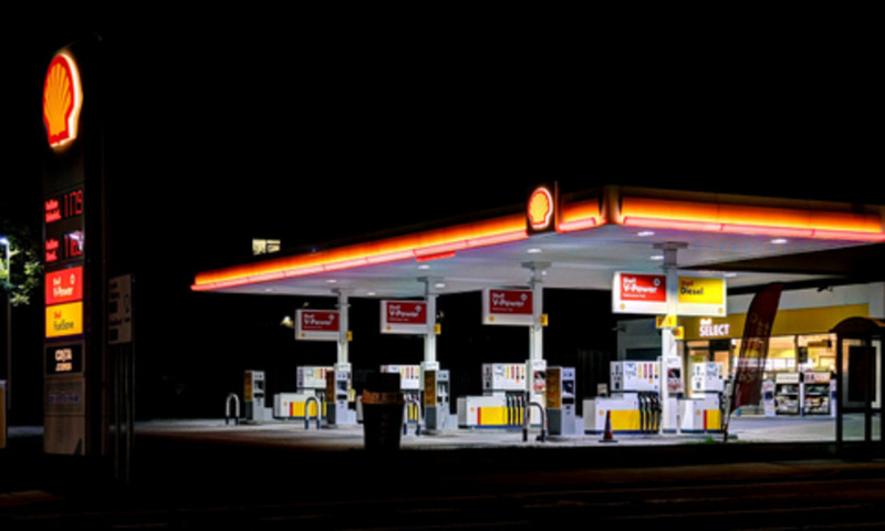 2025.68.71: Petrol station (Shell) on Bingley Road (view from Salt Beer Factory). Digital image credit: Saltaire Collection