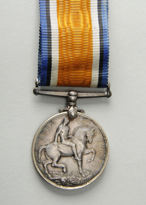 C3a-029.1: British War Medal awarded to Thomas Hodson: Back. Image credit: Saltaire Collection