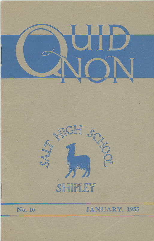 2018.65: Salt High School Magazine: Front cover. Digital image credit: Saltaire Collection