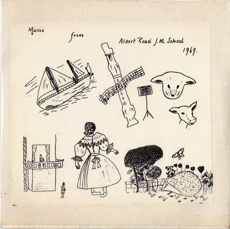 E1a-011.1: Music from Albert Road J M School 1969: Front of sleeve. Digital image credit: Saltaire Collection