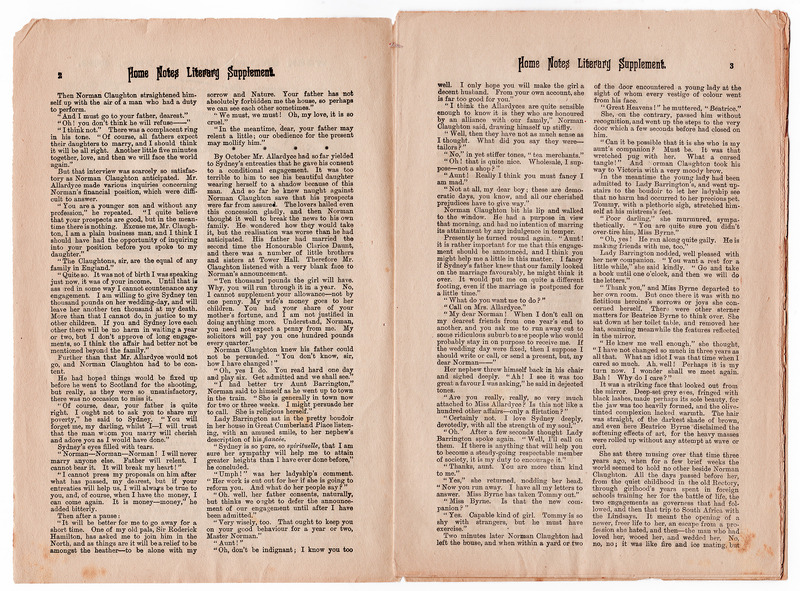 H2-210.44: Home Notes Literary Supplement: Pages 2-3. Digital image credit: Saltaire Collection