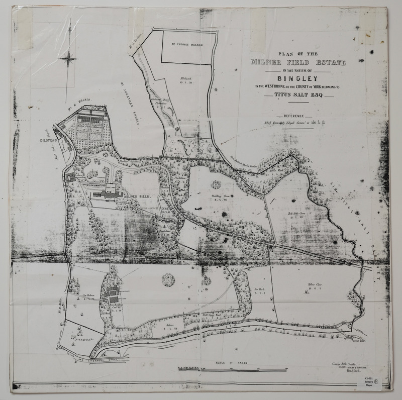 C1-001: Plan of the Milner Field estate. Digital image credit: Saltaire Collection