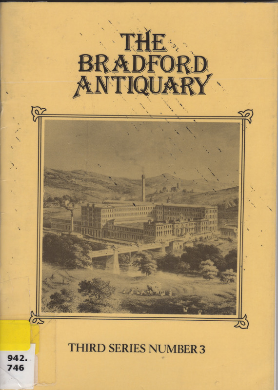 2024.51: The Bradford Antiquary 3rd series No. 3. Image credit: Saltaire Collection