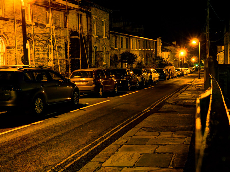 2025.68.73: George Street at night. Digital image credit: Saltaire Collection