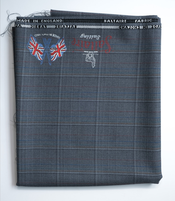 B1-608: Length of cloth: View showing alpaca logo at top. Image credit: Saltaire Collection