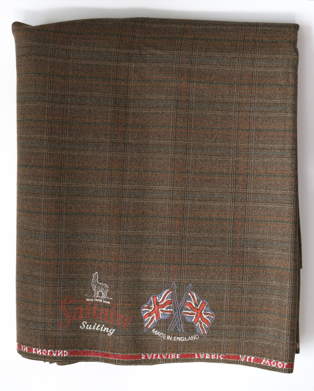 B1-607: Length of cloth: View showing alpaca logo at bottom. Image credit: Saltaire Collection