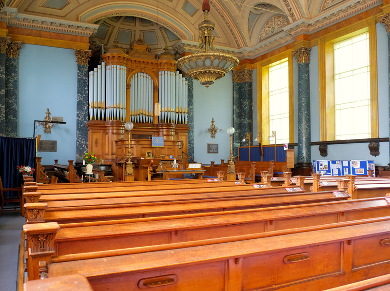 2025.68.90: United Reformed Church interior (left side view). Digital image credit: Saltaire Collection
