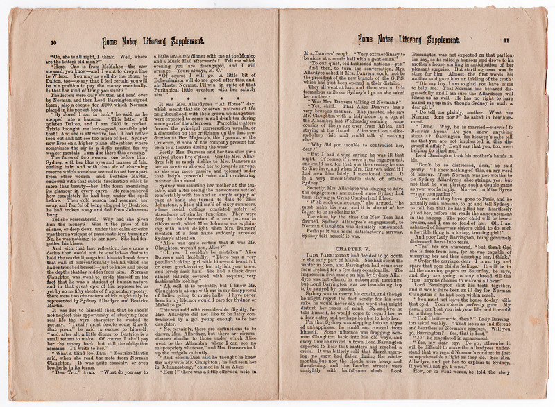 H2-210.44: Home Notes Literary Supplement: Pages 10-11. Digital image credit: Saltaire Collection