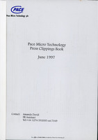 2024.17: Pace Micro Technology Press Clippings Book June 1997. Digital image credit: Saltaire Collection
