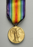 C3a-028.1: Victory Medal awarded to Thomas Hodson: Front view. Image credit: Saltaire Collection