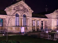 2025.68.97: Salt Building (Shipley College) at night. Digital image credit: Saltaire Collection