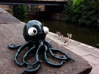 2025.68.31: Saltaire monster by the canal. Digital image credit: Saltaire Collection