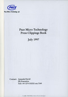 2024.18: Pace Micro Technology Press Clippings Book June 1997. Digital image credit: Saltaire Collection