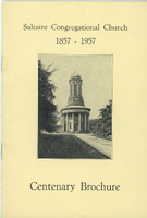 2018.79: Saltaire Congregational Church: 1858 1957 Centenary Brochure: Front cover. Digital image credit: Saltaire Collection