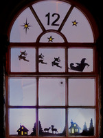 2025.68.17: Saltaire Advent Window (Santa at number 12). Digital image credit: Saltaire Collection