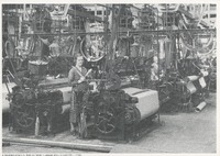 2024.56.1: A weaver loads a pirn of weft thread into a shuttle, 1940s. Image credit: Saltaire Collection