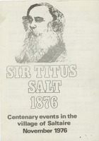 2018.71: Sir Titus Salt 1876: Centenary events in the village of Saltaire, November 1976: Front cover. Digital image credit: Saltaire Collection