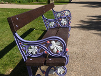 2025.68.110: Roberts Park bench. Digital image credit: Saltaire Collection