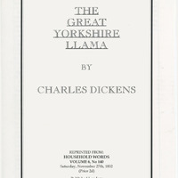 A1-036: The Great Yorkshire Llama: Front cover. Image credit: Saltaire Collection