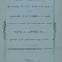 F1a-191: The Alpaca - Its Introduction to Australia: Original front cover. Image credit: Saltaire Collection