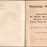 2024.57: Historical Notices of Shipley, Saltaire, Idle, Windhill, Wrose, Baildon, Hawksworth, Eccleshill, Calverley, Rawdon and Horsforth: Pages 2 and 3. Image credit: Saltaire Collection