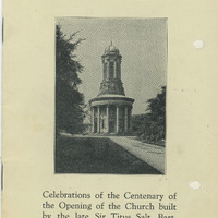 2018.70: Saltaire Congregational Church: 1858 1959: Front cover. Digital image credit: Saltaire Collection
