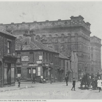 2024.56.5: Lister's Mill and its housing for its workers, from Lilycroft Road 1920s. Image credit: Saltaire Collection