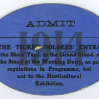 F1a-320a: Complimentary ticket: Back of ticket. Digital image credit: Saltaire Collection