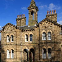 2025.68.102: Saltaire Almshouses on Bingley Road. Digital image credit: Saltaire Collection
