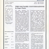 2024.90: The Saltaire Journal Vol.1 No.2 March 2009 The Saltaire Conversazione by Roger Clarke. Image credit: Saltaire Collection