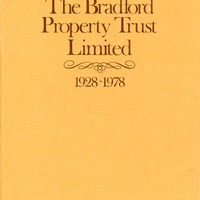F1a-321: History of The Bradford Property Trust 1928-1978: Front cover. Digital image credit: Saltaire Collection