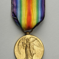 C3a-028.1: Victory Medal awarded to Thomas Hodson: Front view. Image credit: Saltaire Collection