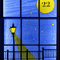 2025.68.15: Saltaire Advent Window (Street lamp). Digital image credit: Saltaire Collection