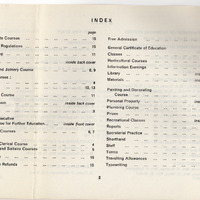 E2-022a-cc: Shipley Technical Institute of School and Art Prospectus for Vocational courses: Vocational courses brochure 1968-9 - page 2. Digital image credit: Saltaire Collection