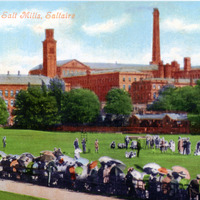 2024.126: The park and Salt Mills, Saltaire. Digital image credit: Saltaire Collection