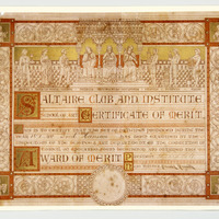 H1-005a: Saltaire School of Art Certificate. Image credit: Saltaire Collection