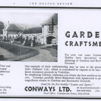 2024.148.2: Garden Craftsmen advert from the Heaton Review.. Digital image credit: Saltaire Collection