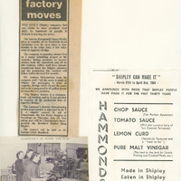 F1b-160.5: Collection of material relating to Hammonds sauce company. Digital image credit: Saltaire Collection