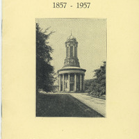 2018.79: Saltaire Congregational Church: 1858 1957 Centenary Brochure: Front cover. Digital image credit: Saltaire Collection