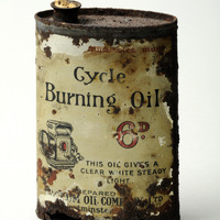 E1a-090: Cycle burning oil: Front view. Digital image credit: Saltaire Collection