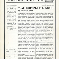 2024.89: The Saltaire Journal Vol.1 No.1 November 2007 Traces of Salt in London by Barlow and Shaw. Image credit: Saltaire Collection