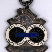 D2-056: Cycling medal: Front view. Digital image credit: Saltaire Collection